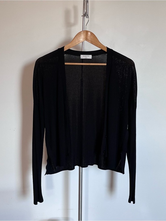 Babaton Sweaters - Babaton Black Open-Front Lightweight Cardigan